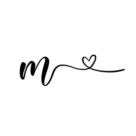 Tattoo Letra M, Letter M Tattoo Ideas, Letter M Tattoos, 27 Tattoo, Logo Online Shop, M Tattoos, Idee Cricut, Small Pretty Tattoos, Initial Tattoo