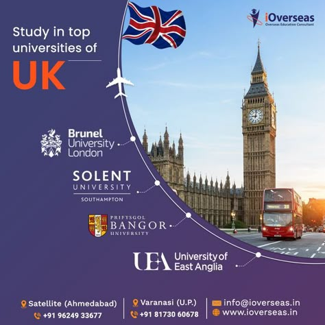 Get admission in top universities of The UK! Apply for upcoming Intake and secure your seat now. - Internationally recognized degrees - Work, learn & earn while you study - Lower education cost Call Us: 9624933677 | 9824233677 #UK #StudyinUK #StudentVisaUK #StudyVisa #Jan2023Intake #StudentVisa #StudentVisaExperts #VisaConsultants #ImmigrationConsultant #UkUniversity #iOverseas #iOverseasEducation #Ahmedabad #India Study Poster, Bangor University, Study In Usa, University Of East Anglia, New Year Wishes Images, Admissions Poster, Study In Uk, Visa Consultant, Education Consultant