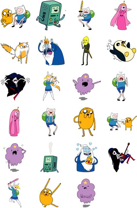 Adventure Time Stickers Printable, Adventure Time Characters All, Gunter Adventure Time, Cute Adventure Time, Adventure Time Stickers, Stickers Drawing, Adventure Time Tattoo, Time Stickers, Cartoon Network Characters