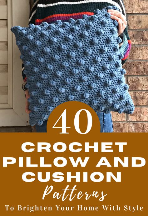 Comfortable and Chic Crochet Pillow Patterns Pillows Crochet, Pillow Cover Crochet Pattern, Daisy Pillows, Letter Cushion, Bow Pillows, Cushion Designs, Cushion Cover Pattern, Pillow Patterns, Pillow Crochet