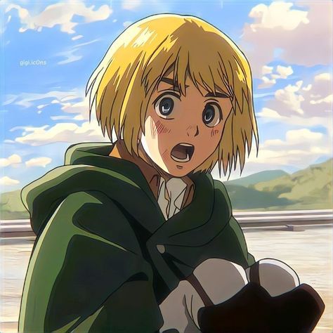 Armin Snk, Armin Alert, Aot Armin, Blonde Hair And Blue Eyes, Personajes Studio Ghibli, Anime Hands, Aot Characters, Armin Arlert, Attack On Titan Art