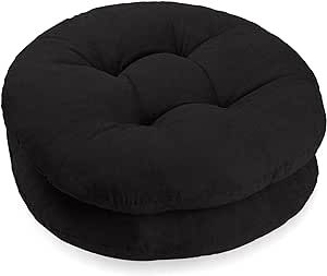 Suzile 2 Pcs Round Floor Pillow 22 x 22 Inch Round Large Pillows Seating Corduroy Round Cushion Floor Sitting Cushions Circle Chair Cushion for Tatami Sofa Living Room Fireplace Outdoor (Black) Yoga Living Room, Tatami Sofa, Circle Chair, Sitting Cushion, Fireplace Outdoor, Room Fireplace, Round Floor Pillow, Cushion Floor, Floor Sitting