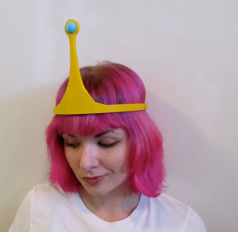 3D printed Princess Bubblegum crown Princess Bubblegum Crown Diy, Princess Bubblegum Crown, Princess Bubblegum Costumes, Bubblegum Adventure Time, Princess Bubblegum Cosplay, Adventure Time Costume, Spooky Costumes, Adventure Time Cartoon, Princess Diy