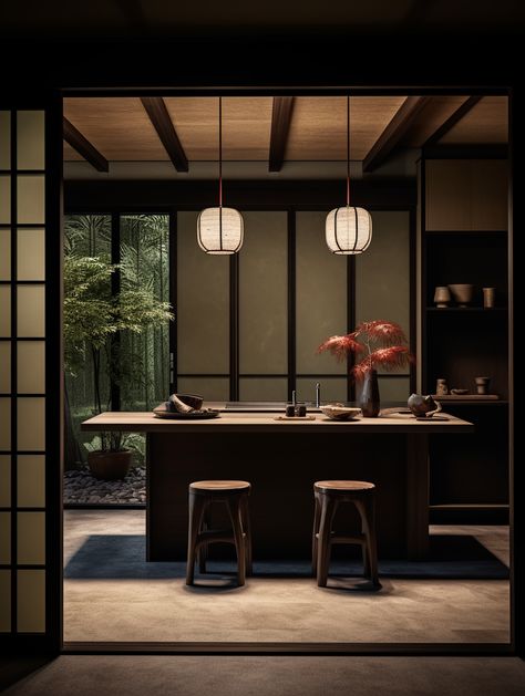 Japan Kitchen Design Japanese Style, Japan Kitchen Japanese Style, Japanese Home Interior Modern, Japan House Modern Japanese Style Interior Design, Japanese Kitchen Interior, Japan Kitchen Design, Japan Interior Design Modern, Japanese Modern Architecture, Chinese Kitchen Design