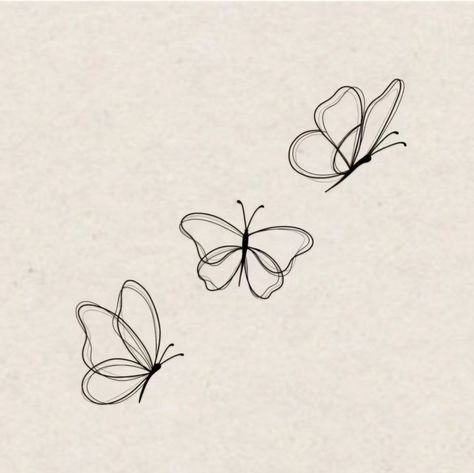 Fine Lined Butterfly Tattoo, Tattoo Idea Butterfly, Cocoon To Butterfly Tattoo, Book Butterfly Tattoo, Butterfly Landing Tattoo, Butterflies Flying Tattoo, Dainty Butterfly Tattoo Simple, Single Line Butterfly Tattoo, 3 Butterflies Tattoo