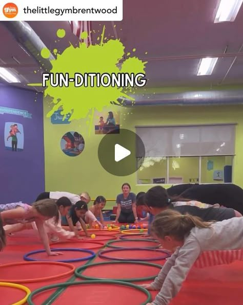 RecGymPros on Instagram: "“Fun-ditioning” is the perfect way to describe this super fun activity from @thelittlegymbrentwood !  #recgympros #gymnastics #gymnasticscoach #recgymnastics #kindergym #warmupgame #cooldowngame #conditioninggames" Fun Gymnastics Drills, Preschool Gymnastics Ideas, Gymnastics Games For Kids, Gymnastics Lesson Plans, Preschool Gymnastics Games, Toddler Gymnastics Activities, Gymnastics Games, Gymnastics Warm Ups, Gymnastics Camp