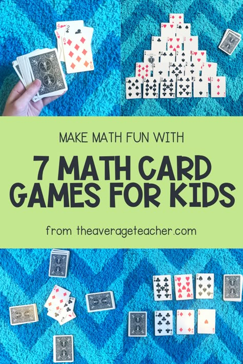 Easy Math Games, Math Card Games, Easy Math, Kindergarten Math Games, Family Card Games, Maths Games, Make Math Fun, Fun Card Games, Math Games For Kids