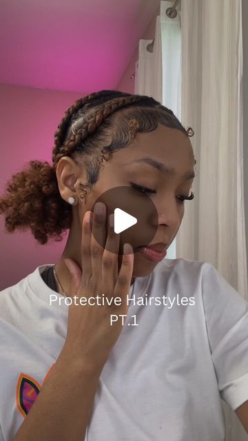 69K likes, 91 comments - chinagotcurls on April 15, 2024: "doing my hair is real live therapy 😭🩷 what’s some protective hairstyles yall want to see? #shorthairstyle #braids #braidstyles #straightbacks #hairtutorial #hairstyles #curlyhairstyles". Simple Hair Styles For Black Girls Easy, Easy Protective Hairstyles Natural Hair, Long Lasting Natural Hairstyles, Black Natural Girl Hairstyle, Natural Black Girls Hairstyles 4c, Protective Styles With Natural Hair, Braids For 4c Hair, Simple Black Hairstyles Braids, Low Maintenance Protective Hairstyles