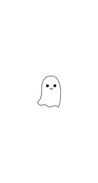 Happy lil ghost black and white wallpaper! ❤😊 <<< Idk 😂 Mini Drawings Easy, App Ikon, Ghost Tattoo, Minimalist Drawing, Easy Doodles, Body Tattoo, Halloween Wallpaper Iphone, Small Drawings, Easy Doodles Drawings