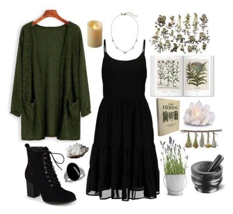 Witch Aesthetic Fashion, Forest Witch, Witch Fashion, Witchy Fashion, Witch Outfit, Green Cardigan, Witch Aesthetic, Cardigan Black, Witchy Woman