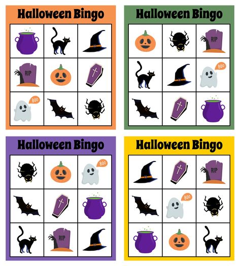 Printable Halloween Bingo Game Halloween Bingo Preschool, Halloween Games For Preschool Party, Different Bingo Games, Halloween Diy Games For Kids, Free Halloween Bingo Printables, Halloween Game For Preschool, Halloween Game Printables, Halloween Memory Game Printable, Halloween At School Activities