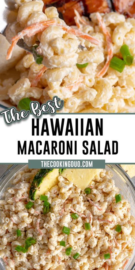 Hawaiian Mac Salad, Salad With Tuna, Tuna Macaroni Salad, Hawaiian Macaroni Salad, Mac Salad, Hawaiian Recipes, Macaroni Salad Recipe, Plate Lunch, Shredded Carrots