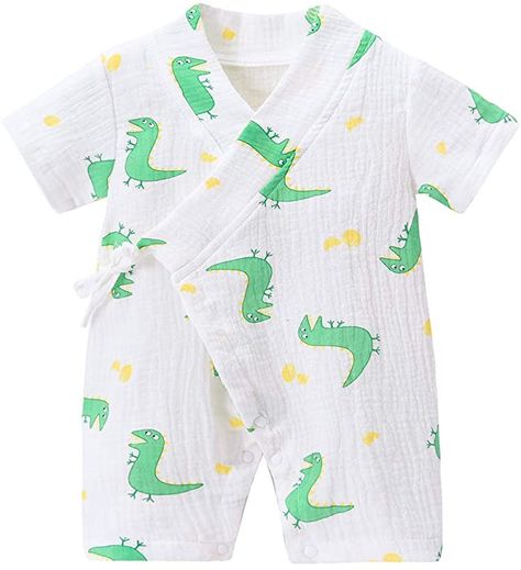 Japanese Pajamas, Dinosaur Clothing, Summer Onesies, Japanese Baby, Kimono Pajamas, Baby Kimono, Kitchen Clothes, Sake Set, Pajama Romper