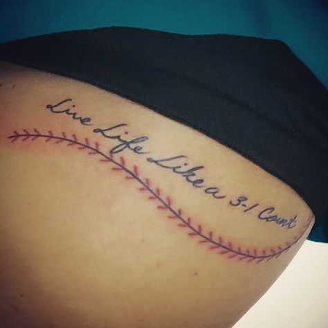 "Live Life Like a 3-1 Count" #tattoo #baseball Softball Tattoos, Baseball Tattoo, Baseball Tattoos, Delicate Tattoos For Women, Sport Tattoos, Meaningful Wrist Tattoos, Softball Quotes, Delicate Tattoo, Quotes Tattoos