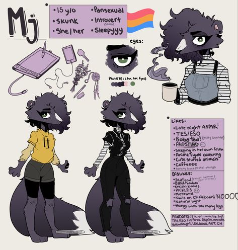 Fursona Sheet, Oc Spreadsheet, Character Spreadsheet, Fursona Ref Sheet, Fursona Ref, Pretty Characters, Ref Sheet, Human And Animal, Drawing Stuff