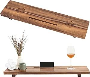 Nature Shed Premium Bathtub Tray | Solid Acacia Bath Tray for Tub | Large Bath Tray Table | Non-Toxic, Anti-Tipping Tub Tray | Bathtub Accessories Bath Tub Table, Tub Table, Bath Tub Tray, Tray Aesthetic, Wood Bath Tray, Bathroom Tray Decor, Tub Caddy, Wood Bathtub, Tub Tray