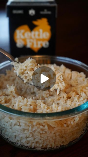 Cal Reynolds on Instagram: "My favorite way to meal prep rice 🦴🍚 🧈   This hack by swapping water for bone broth is such an EASY way to get more nutrients into your body while packing your rice with flavor! Keep in mind, this is the base model. You can add whatever seasonings and more to your own rice to amplify the taste! 🤌🏻  FULL RECIPE ⬇️  INGREDIENTS (multiply to make more) - 1 cup Jasmine Rice  - 1.5 cups of @kettleandfire Chicken Bone Broth (any bone broth flavor works, you can get yours with the link in my bio and code "Calwillcookit" for discount!) - ~1-2 tbsp of @fourthandheart Garlic Ghee   DIRECTIONS  1. Rinse your rice thoroughly.  2. Add to pot with  bone broth. 3. Bring to a boil, once boiling pop the lid on and lower heat. DON'T touch it for 20 minutes.  4. Turn off heat Meal Prep Rice, Bone Broth Rice, Chicken Bone Broth, How To Boil Rice, Chicken Bones, Base Model, Jasmine Rice, Spices And Herbs, Recipe Ingredients