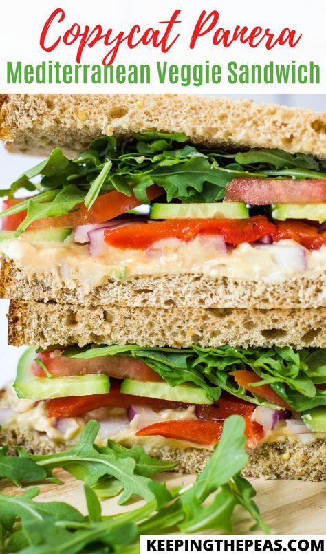 Party Subs, Mediterranean Veggie Sandwich, Veggie Sandwich Recipes, Sandwich Platters, Vegetarian Sandwich Recipes, Copycat Panera, Easy Mediterranean Diet Recipes, Vegetarian Sandwich, Easy Veggie