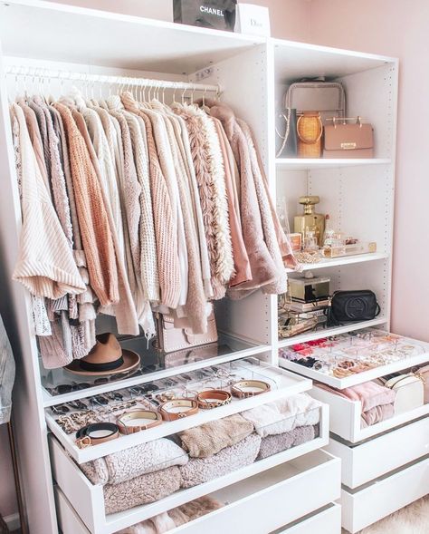 Organized Closet, Walk In Closet Design, Pax Wardrobe, Wardrobe Room, Closet Decor, Closet Room, Bedroom Closet Design, Dekorasi Kamar Tidur, Dream Closets