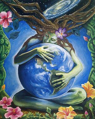 Mother Earth Art, Earth Drawings, Earth Mother, Poster Drawing, Earth Art, Simple Acrylic Paintings, Goddess Art, Beginner Painting, Visionary Art