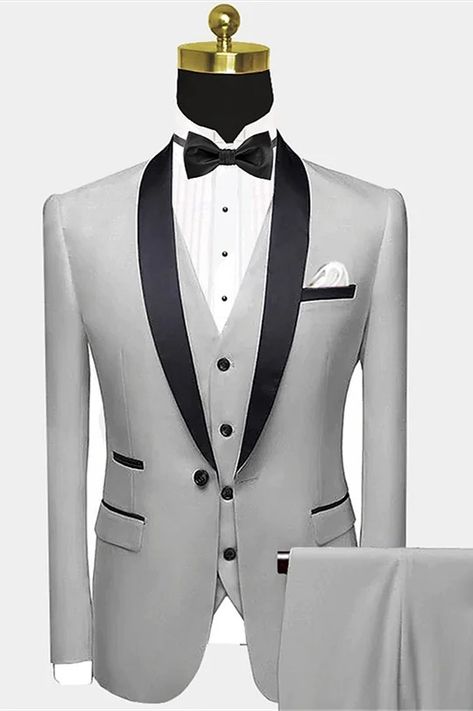 Wedding suits Heather Grey Tuxedo Wedding, Light Grey Tuxedo Wedding, Grey Tuxedo For Men, Gray Tuxedo Wedding, Grey Tuxedo Wedding, Gray Tux, Tuxedo Ideas, Grooms Tux, Gray Tuxedo