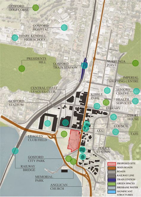 Final Year Architectural Process : Site Analysis - Gosford Waterfront Location Plan Architecture Presentation, Traffic Mapping Architecture, Site Analysis Transportation, Traffic Analysis Architecture, Site Analysis Mapping, Location Analysis Architecture, Site Location Architecture, Location Plan Architecture, Site Location Analysis