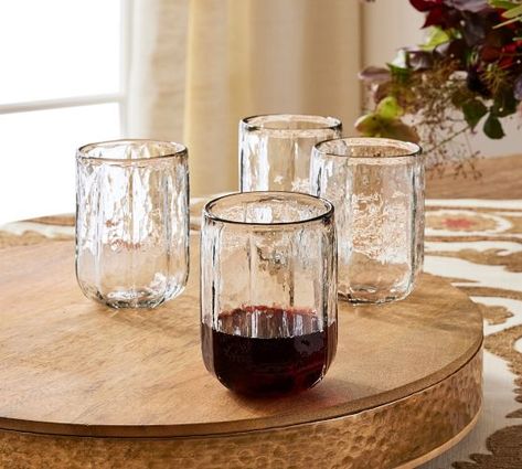 All Thanksgiving Decor | Pottery Barn Aesthetic Glassware Set, Drinking Glasses Aesthetic, Pottery Barn Dishes, Kitchen Glasses, Fun Wine Glasses, Glass Wear, Drinking Glasses Set, Dishware Sets, Vintage Drinking Glasses