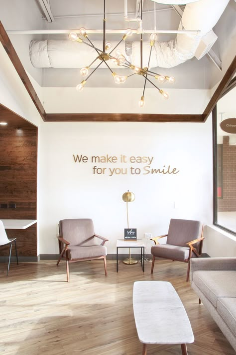 Dental Office Decor Ideas Accent Walls, Medical Clinic Interior Design Waiting Area, Dental Clinic Interior Reception, Waiting Room Dental Clinic, Cozy Dental Clinic, Doctors Office Reception Area, Dentist Room Design, Reception Decorations Office, Beautiful Waiting Rooms