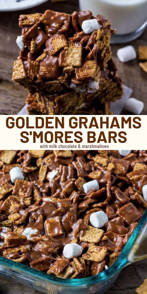 Golden Grams Smores, Golden Grams Recipes, Golden Graham Smores, Golden Grahams Smores Bars, Smores Bar, S Mores Bars, Golden Grahams, Wallpaper Food, S'mores Bar