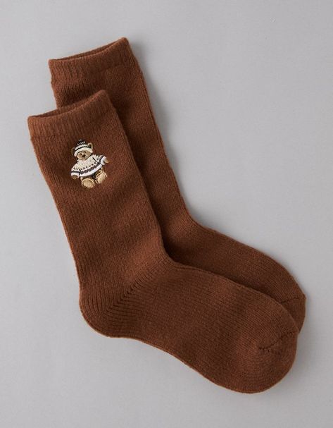 I'm sharing the love with you! Check out the cool stuff I just found at AEO: https://www.ae.com/us/en/p/0425_3456_200 Bear Socks, Brown Socks, Home Fits, Comfy Socks, Fuzzy Socks, Quick Outfits, S Aesthetic, Gift Inspiration, All I Want For Christmas