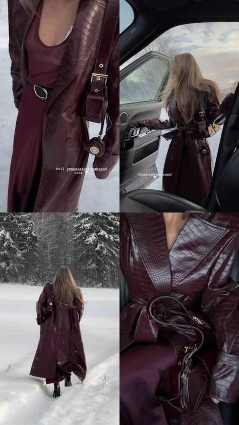 Heel Boots Outfit Aesthetic, Heels In Winter How To Wear, My Vibe Clothes, Winter Outfits Monochrome, Iconic Winter Outfits, Dark Red Winter Outfit, Chic Monochrome Outfit, Winter Outfit With Heels, Winter Outfits Dark Feminine