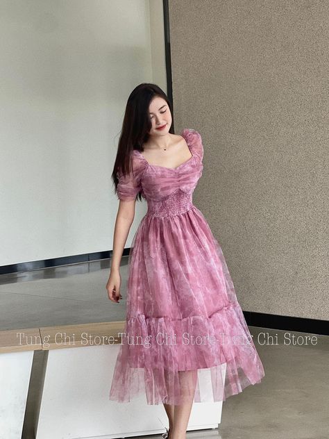 Long Gown Design, Simple Frocks, Frock For Women, Stylish Short Dresses, Girls Frock Design, Modest Dresses Casual, Elegant Dresses Classy, Organza Dress, Korean Fashion Dress