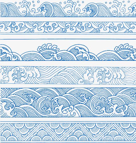 Wind Pattern Design, Wind Design Art, How To Draw Wind, Blue Art Background, Blue Tattoo Design, Background Tattoo Ideas, Background Ideas For Drawings, Pattern Illustration Geometric, Pattern Drawing Ideas