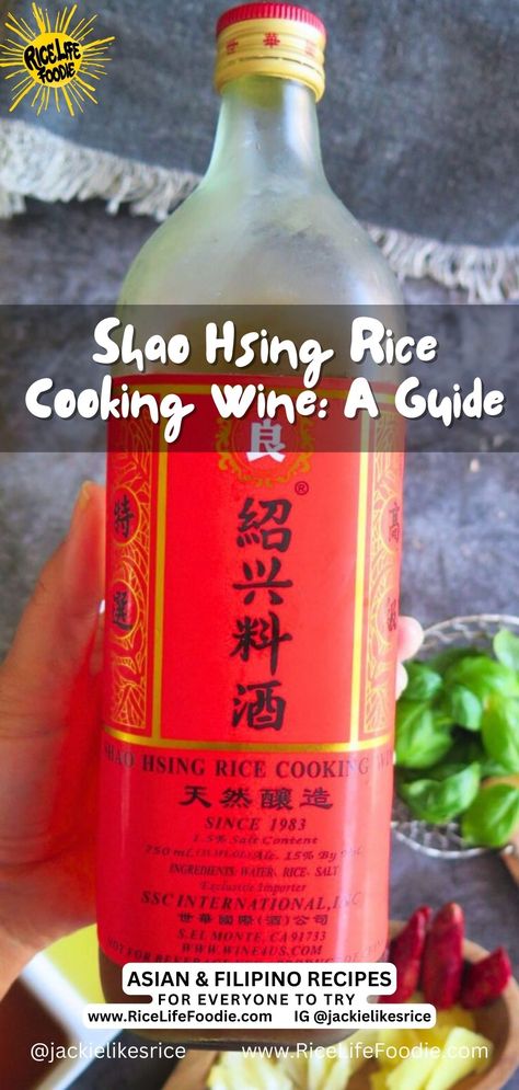 Shao Hsing Rice Cooking Wine: A Guide | Rice Life Foodie Recipes With Shaoxing Wine, Recipes Using Shaoxing Wine, Cooking Wine Recipes, Chinese Stir Fry Sauce, Beef Mechado, Wine Marinade, Asian Sauces, Char Siu Pork, Beef Marinade