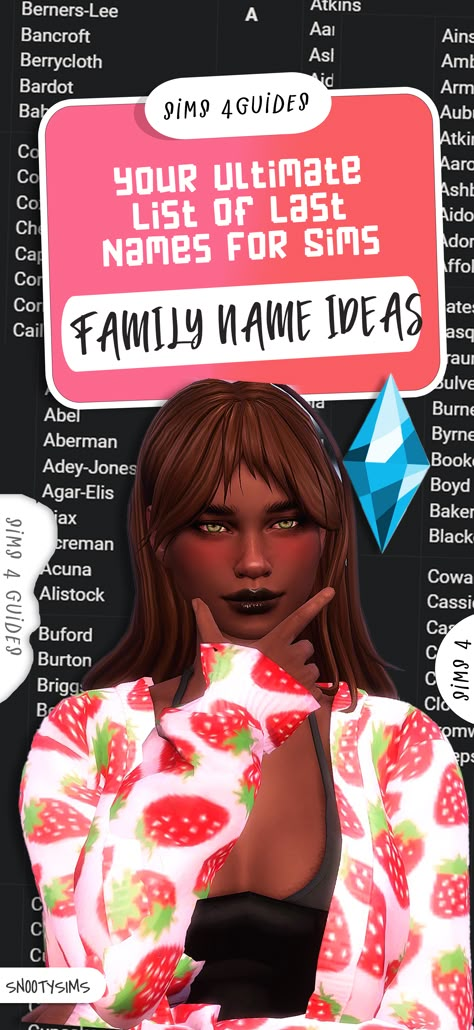 sims 4 names Sims 4 Names Ideas Girl, Sims Names Ideas Girl, Sims Last Names Ideas, Sims 4 Last Names, Sims 4 Names Ideas, Sims 4 Username Ideas, Cute Surnames, Cool Surnames, Sims 4 Name Ideas