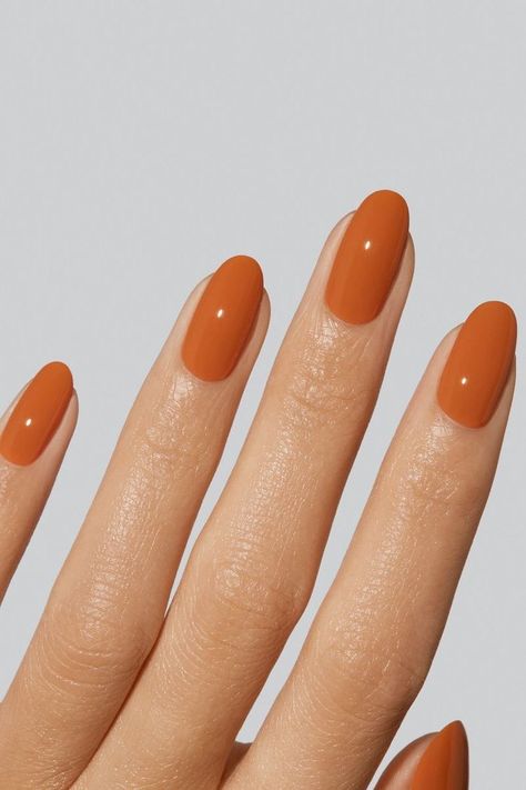 Uv Gel Nail Polish, Her Nails, Orange Nails, Minimalist Nails, Funky Nails, Chic Nails, Orange Leather, Uv Gel, Nail Inspiration