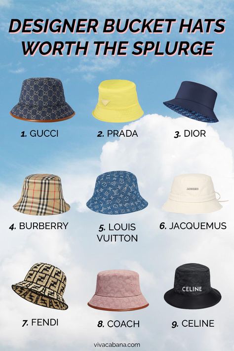 Designer Bucket Hat Outfit, Bucket Hat Gucci, Louis Vuitton Bucket Hats, Luxury Bucket Hats, Gucci Bucket Hat Outfit Women, Womens Bucket Hat Outfit, Hats 2023 Trends, Gucci Hat Outfit Women, Orange Bucket Hat Outfit