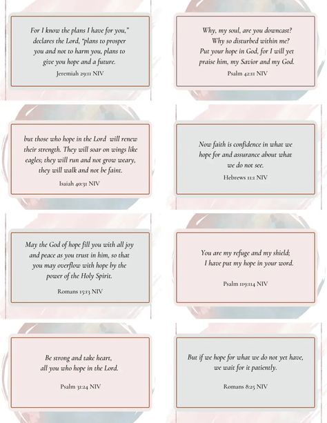 Free Printable Scripture Cards - Hope.pdf - Google Drive Bible Cards Printable, Printable Verses Free, Palanca Letter For Retreat Examples, Free Printable Bible Verse Cards, Free Bible Verse Printables, Free Printable Scripture Cards, Printable Christian Quotes, Happy Bible Verses, Printable Bible Verses Free