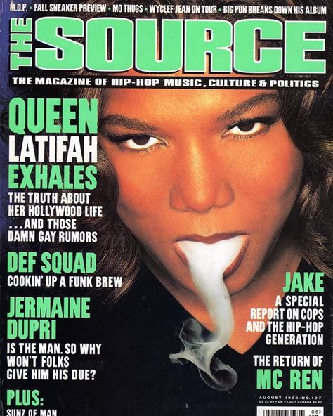 Word Up on Instagram: “Queen Latifah on the cover of “The Source” Magazine, August 1998 ✔️🔥🎶❤️🙌🏼🔌 #queenlatifah #thesource #sourcemagazine #orderinthecourt #hiphop…” The Source Magazine, Source Magazine, Black Magazine, Queen Latifah, The Embrace, Hip Hop Culture, Hollywood Life, Hip Hop Music, Black Culture