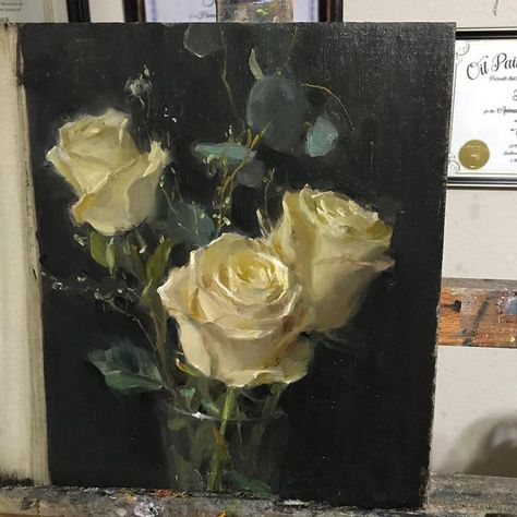 Painting Roses, Graphite Art, Art Painting Tools, Realism Painting, Art Hobbies, Realism Art, Aesthetic Painting, December 13, Amazing Art Painting