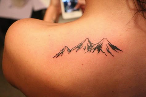 Whistler Tattoo Company Mountain Outline Tattoo, Moutain Tattoos, Mountain Outline, Mountain Tattoos, 13 Tattoos, Outline Tattoo, Tattoos Mandala, Tattoos Geometric, Mountain Tattoo