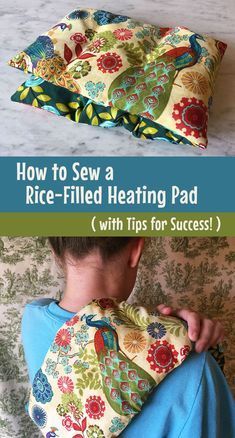 Sew a Microwavable Rice-Filled Heating Pad using this tutorial with tips for success. Fat Quarter Projects, Microwave Heating Pad, Heating Pads, Rice Bags, Sew Ins, Beginner Sewing Projects Easy, Leftover Fabric, Heating Pad, Fabric Baskets