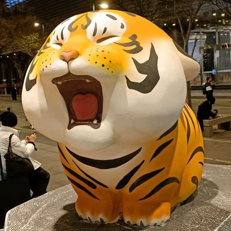 Meme Ayang, Tiger Statue, Meme Random, Cute Tigers, Random Meme, Cute Jokes, Hoshi Seventeen, Jokes Pics, A Tiger