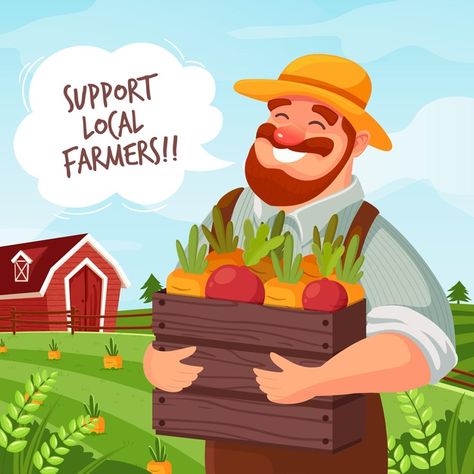 Watermelon Vector, Fruit Icons, Support Local Farmers, Cattle Farming, Concept Illustration, Fruit Illustration, Farmers Markets, Local Farm, Seasonal Garden