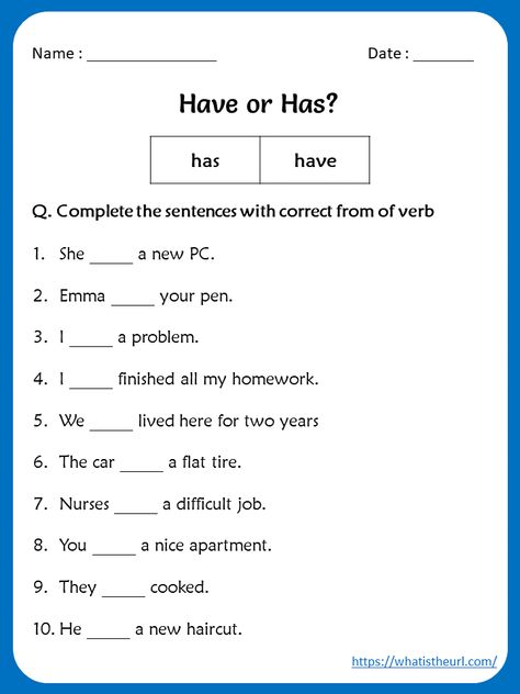 Worksheet For 4th Grade English Grammar, Grade Four English Worksheets, Fifth Grade English Worksheets, Fourth Grade English Worksheets, Ela 3rd Grade Worksheets, Have Or Has Grammar, 4 Grade English Worksheets, Has Or Have Worksheets Kids, Worksheets For Grade 4 English