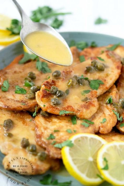 Chicken Piccata Piccata Sauce Recipe, Keto Cravings, Chicken Piccata With Capers, Unprocessed Recipes, Piccata Sauce, Chicken Piccata Recipe, Piccata Recipe, Sunday Lunches, Chicken Breast Seasoning