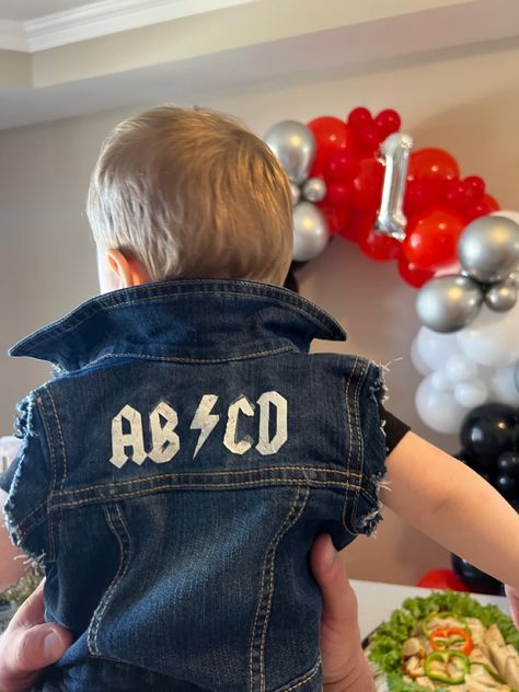 Rocker First Birthday Party, Rock Star 1st Birthday Party Ideas, Rockstar 3rd Birthday, One Year Old Music Birthday Party, Rock N Roll Theme Birthday Party, One Year Old Disco Party, Rocker 1st Birthday, Rock And Roll Bday Party Ideas, Rock And Roll Themed 1st Birthday