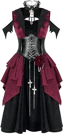 Pink Bat Dress, Vampire Outfit Halloween, Gothic Halloween Dress, Gothic Oc, Gothic Ball Gown, Masquerade Ball Outfits, Outfits For Halloween, Vampire Coven, Ball Outfits