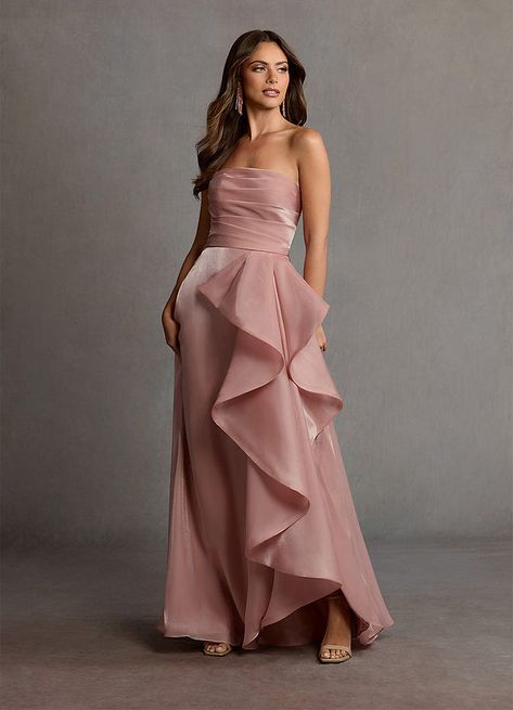 Enya Pink Handkerchief Gown | Azazie UK Dress For Sister Wedding, Sister Of The Bride Dresses, Pink Handkerchief, Atelier Dress, Sleeveless Prom Dress, Event Attire, Sister Of The Bride, Black Tie Optional, Military Ball Dresses