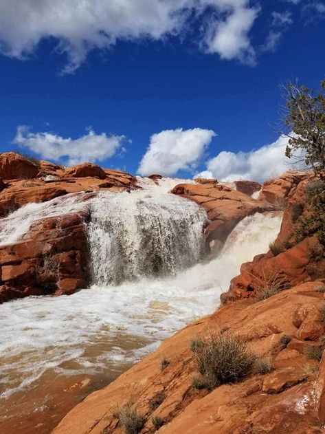 When flowing, the seasonal waterfalls at Gunlock State Park are some of the most impressive in the entire state. However, these falls aren’t flowing all of the time and only make an appearance a few times each decade. Vacay With Friends, Vacation Places In Usa, Travel Utah, Best Countries To Visit, Bucket List Trips, Utah Vacation, World Most Beautiful Place, Places In Usa, Best Vacation Destinations